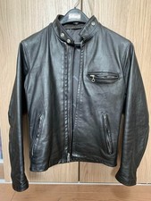 Schott 641 Single Riders Jacket Blouson Men Size 36 Leather Black USED japan