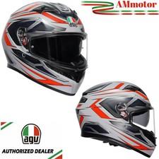 Casque Agv K3 Space Matt White RedFluo Intégral Moto Taille S 55 56 HELMET E2206