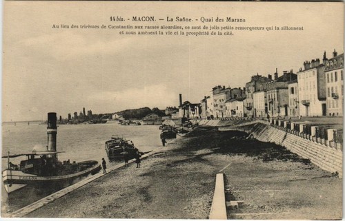 Cpa macon saone quai des - saone,