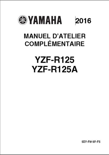 Yzf r125 manuel cles - 16,