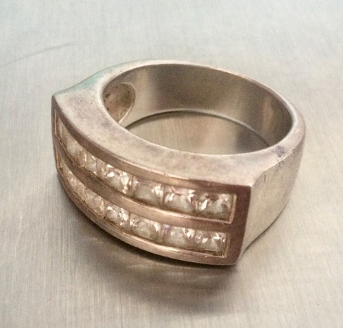 Ancienne grosse bague argent - grosse,