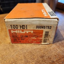 full open box (100) HILTI HDI 1/4 AISI 1010M 3/8 Dia Drill 00045752 ships free