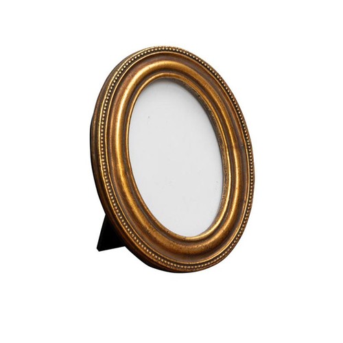 Porte photo ovale doré - , 8x6cm