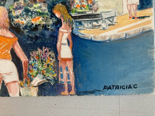 Belle peinture huile carton - belle,