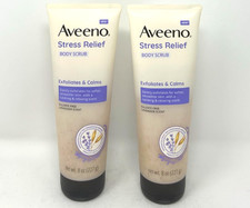 AVEENO Stress Relief Lavender Body Scrub, 8 oz, (2 PACK)