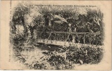 CPA AK VIETNAM SAIGON Jardin Botanique - Ponceau INDOCHINA (1221865)