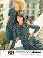 1964 ADVERTISING ADVERTISEMENT LON-LAINE fabrics dress STONE NOTE