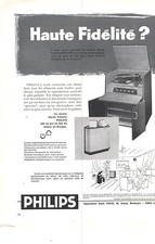 ADVERTISING 1958 PHILIPS high fidelity the chain turns record