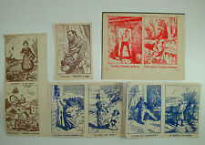 LOT 9 ANTIQUE SCHOOL PICTURES RIDDLES JUDGE PIERROT HUNTER LABELS