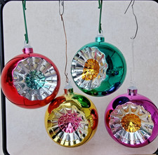 Boule Noël Vintage – Ornement Sapin Multicolore DROGUET 70s