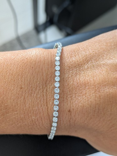 Bracelet tennis plaqué - , argent