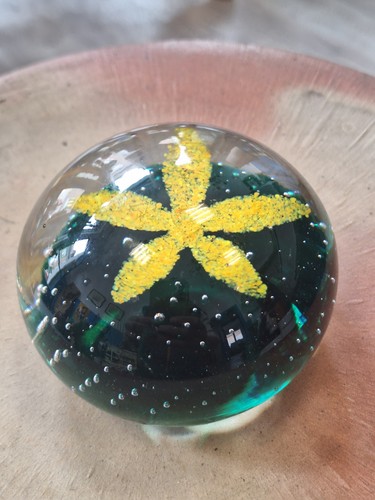 Vintage murano style yellow - style,