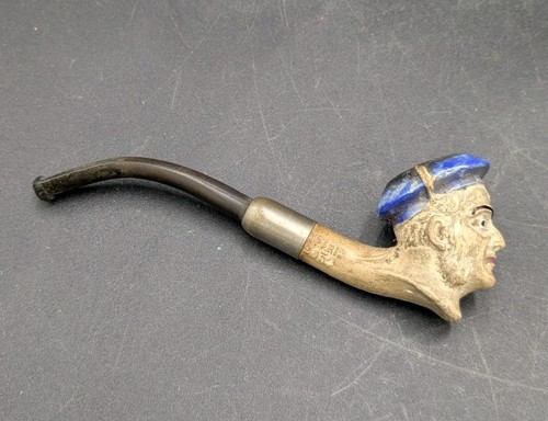 Pipe terre cuite - en, sculptée