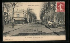 Old postcard Vitry-sur-Seine, Avenue du Chemin de Fer 1909 