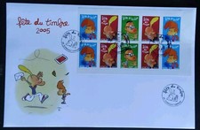Enveloppe Premier Jour Carnet N° BC3751a Fête du timbre Titeuf Obl Clermont 2005