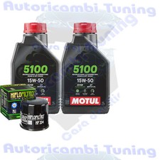 Set Entretien Huile Motul 5100 15W50 pour Yamaha YXR700 Rhino Fi Auto 2008>2013