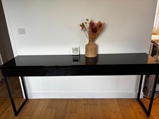 Console noire IKEA verre