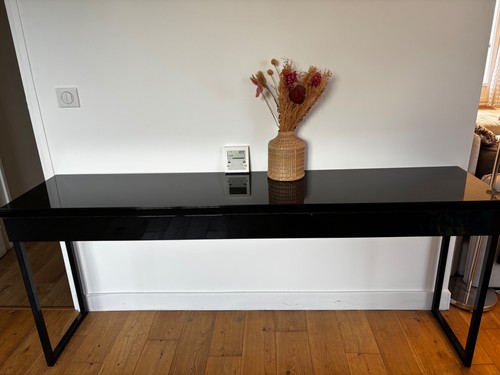 Console noire ikea - console,