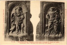 Old postcard AK PARIS (4th) Church of St-Gervais. Wooden Sculpture Panels (560200)