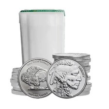1 oz Silver Buffalo Round .999 Fine Silver - Tube of 20 Rounds