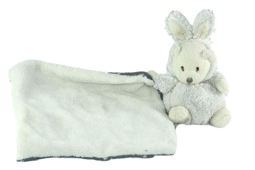 Doudou ours blanc deguise