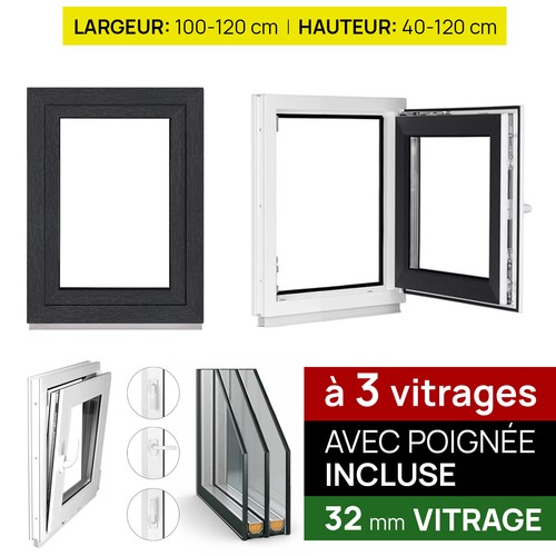 Fenêtre pvc anthracite - pvc,