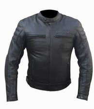 Vintage Black Lion Motorcycle Leather Jacket CE Protections Removable XS S M L XL 2XL 3XL