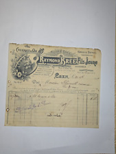 Invoice painting AU EASEL D'OR BREE Rue St Jean Caen 1909