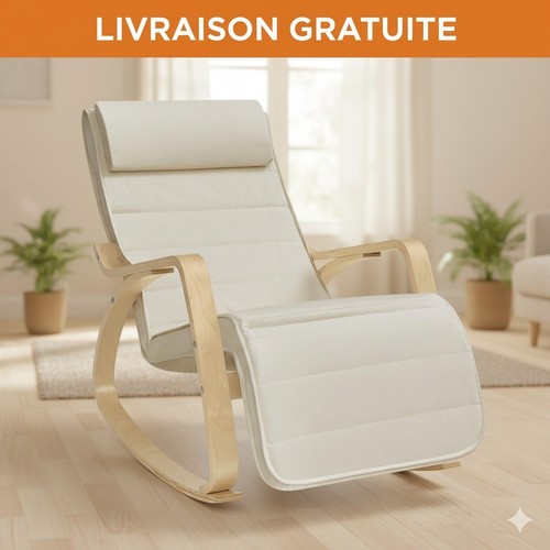 Fauteuil bascule bois avec - bascule,