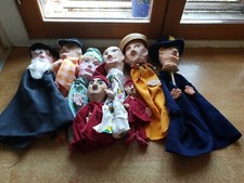 Papier mache puppets and antique fabrics toy high 32 cm
