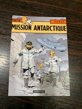CARTE POSTALE 14X10 HOMMAGE A HERGE  PASTICHE TINTIN MISSION ANTARCTIQUE LEFRANC