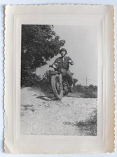 army motorcycle biker? - Vintage snapshot photo