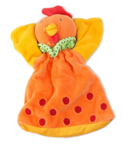 Doudou marionnette poule - marionnette,