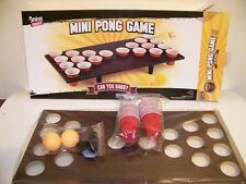 Spencer Mini Pong Game Wooden Board Balls and Cups included