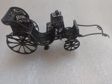 calèche miniature argent