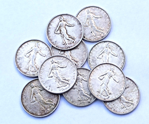 Lot pièces francs - lot, 5