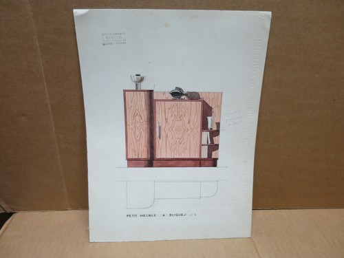 Ameublement art deco aquarelle - ameublement,