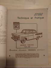 REVUE TECHNIQUE SIMCA VEDETTE