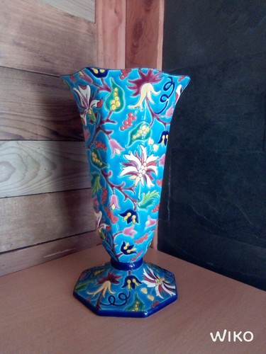 Grand vase cornet emaux de - vase,
