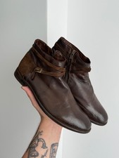 Rare Officine Creative Zip Ankle Leather Boots Size 39