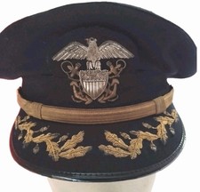 US Navy Commander Senior Officer Cap Blue Headdress WW2 ORIGINAL 