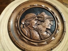 Assiette Murale bois Sculptée