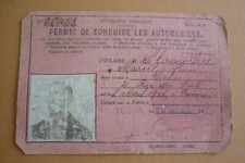 PERMIS DE CONDUIRE  " ATTRIBUE EN 1930 "