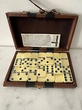 Jeu de 28 DOMINOS Double Six Includes Pleather Carrying Case Rules Guide NEW 