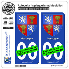 2 Stickers autocollant plaque