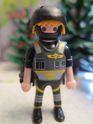 Policier casque parachutiste - policier,