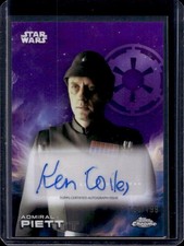2025 Topps Chrome Star Wars Kenneth Colley Admiral Piett Auto Purple #190/199