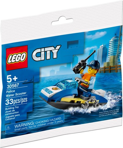 Lego city police jet ski - police,