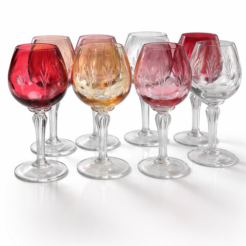 Verres cristal couleur - verres,