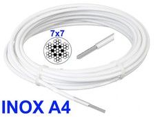 Câble inox gainé blanc - inox,